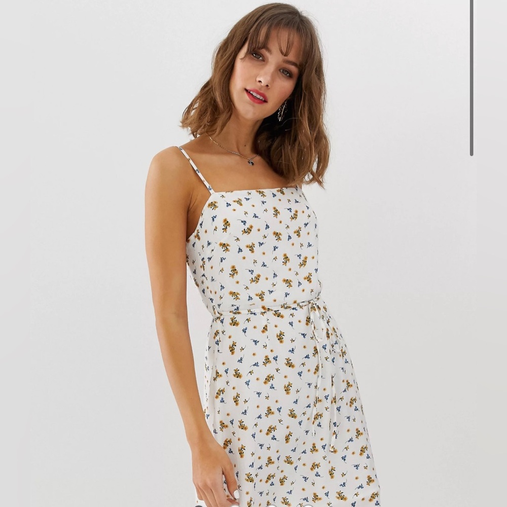 Vero Moda floral square neck mini dress